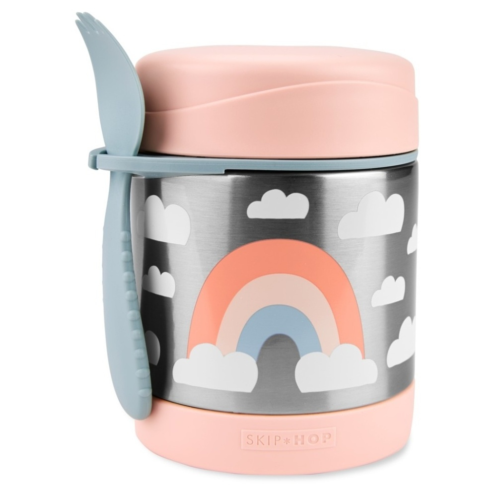 SKIP HOP Spark Style Termoska na jedlo s lyžičko/vidličkou Dúha 325 ml, 12 m+