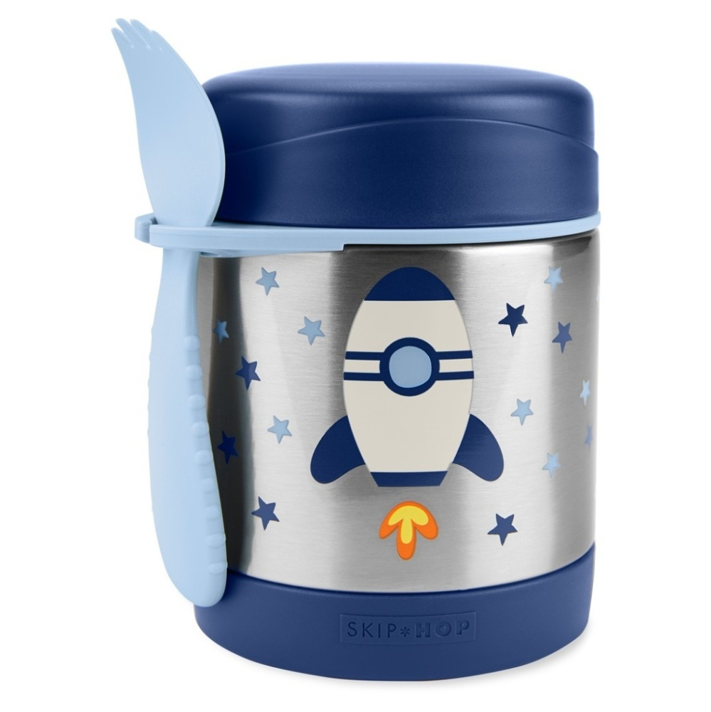 SKIP HOP Spark Style Termoska na jedlo s lyžičko/vidličkou Raketa 325 ml, 3+