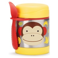 SKIP HOP Zoo termoska na jedlo s lyžičko/vidličkou 12 m+ opička 325 ml