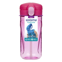 SISTEMA Fľaša Quick Flip Top so slamkou ružová 520 ml