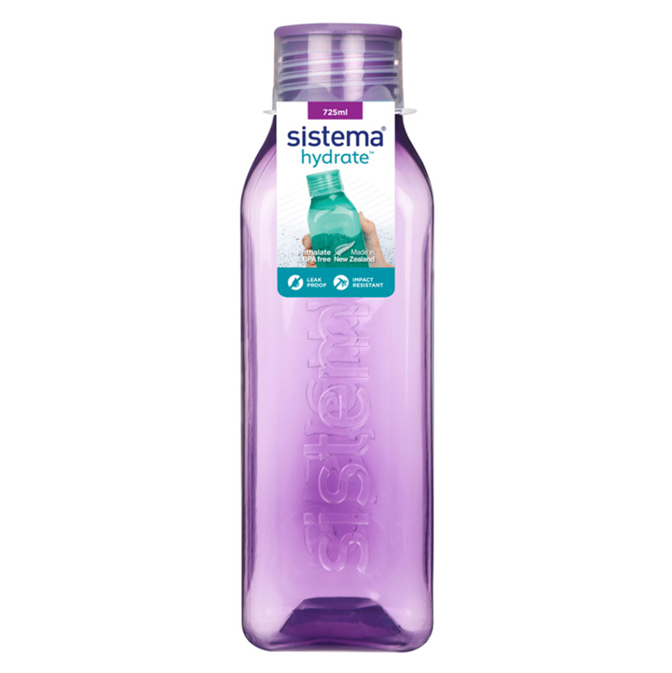 SISTEMA Hydrate Fľaša Square skrutkovacie viečko fialová 725 ml