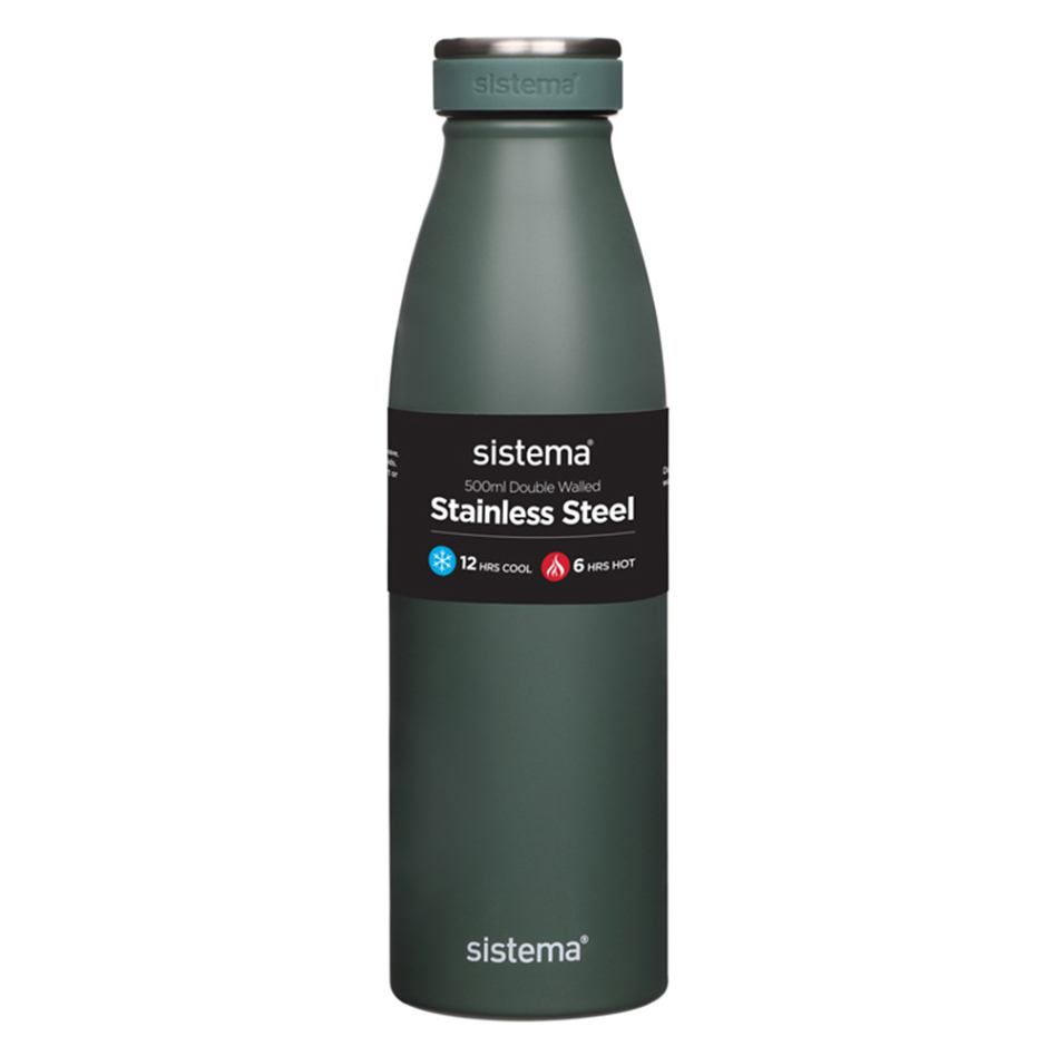 E-shop SISTEMA Hydrate Termofľaša Stainless Steel tmavo zelená 500 ml