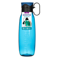 SISTEMA Hydrate Tritan fľaša Traverse so slamkou modrá 650 ml