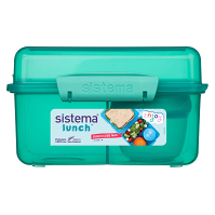 SISTEMA Lunch Krabička 3 komory + téglik (viečko) zelená 2 l