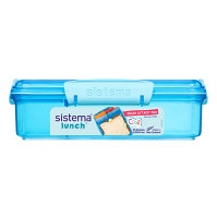 SISTEMA LUNCH Krabička na desiatu s 2 priehradkami modrá 975 ml