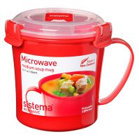 SISTEMA Microwave Hrnček na polievku červený 656 ml