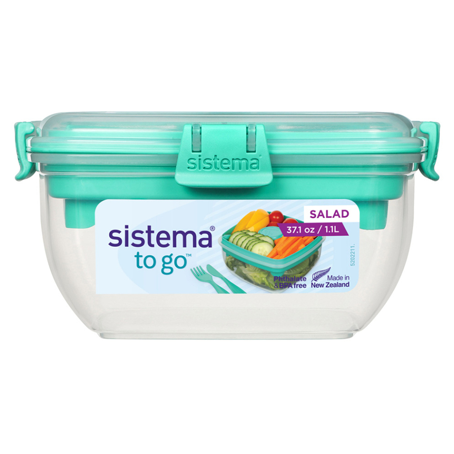 E-shop SISTEMA To Go Škatuľka s miskou na šalát a príborom 1,1 l