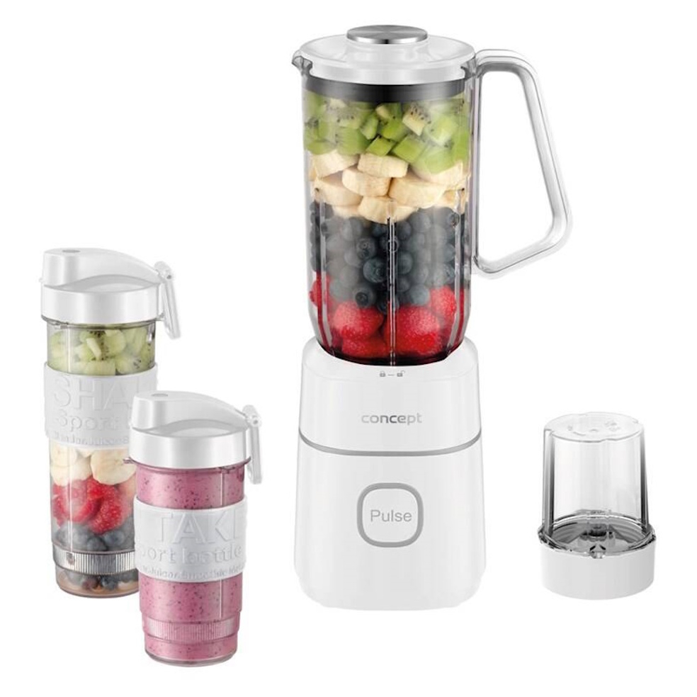 CONCEPT SM3491 Smoothie maker biela 700 W 1 l mlynček a nádoba 570 ml