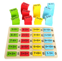 SMALL FOOT Drevená farebná matematická tabuľka súčty