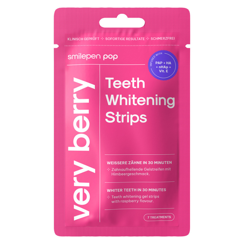 SMILEPEN Pop Bieliace pásky Very Berry 7 x 2 kusy