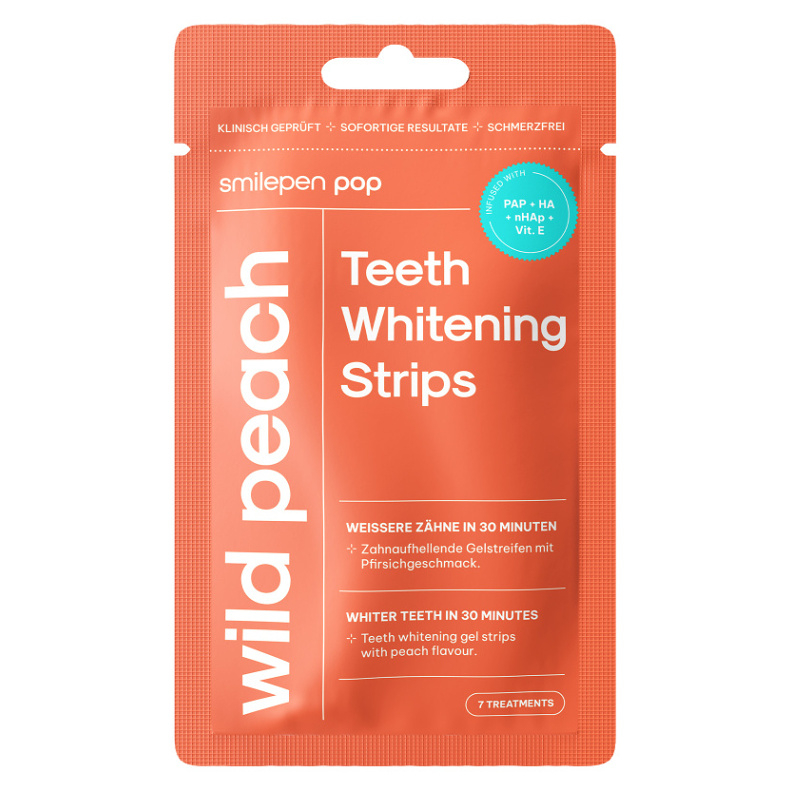 SMILEPEN Pop Bieliace pásky Wild Peach 7 x 2 kusy
