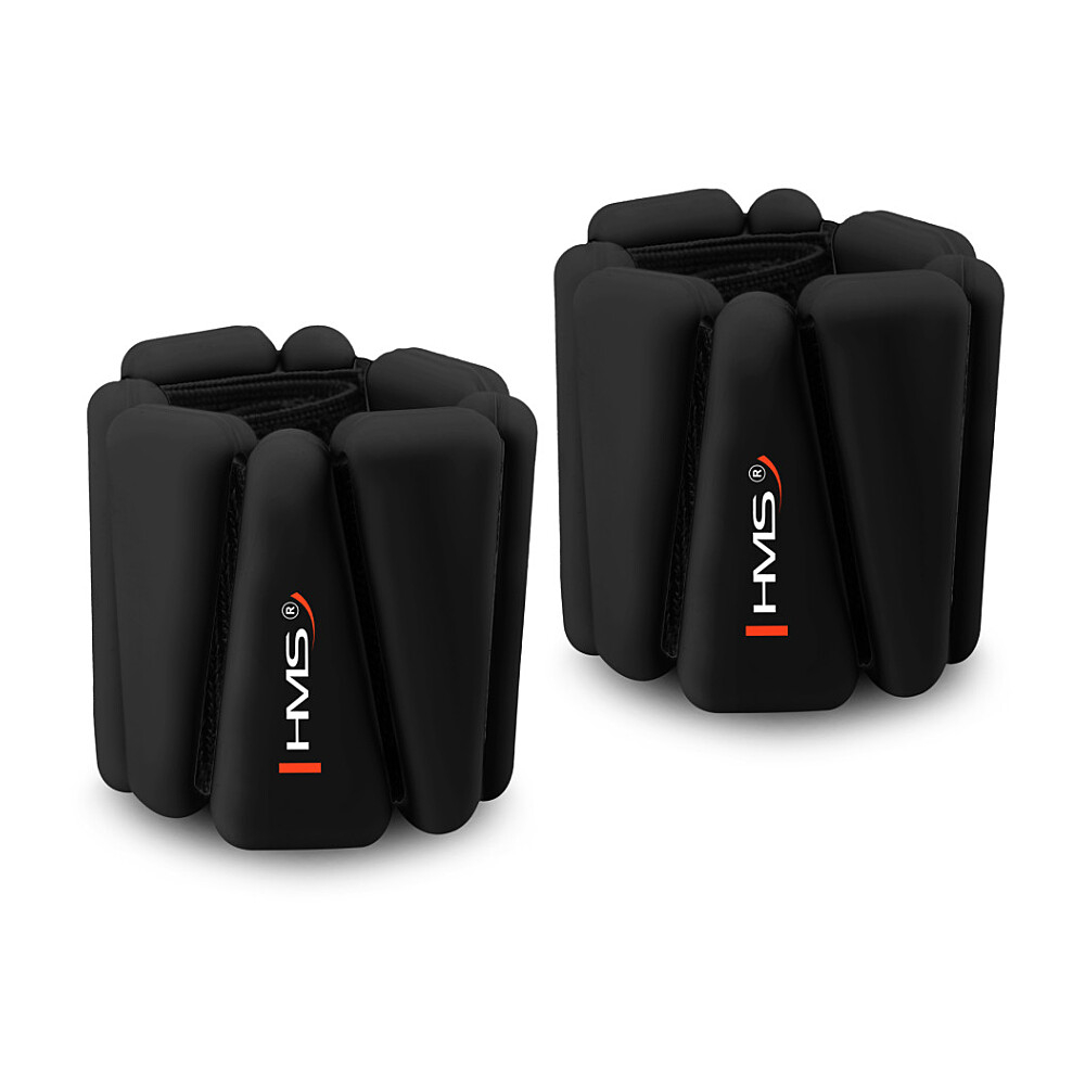 E-shop HMS SNK01 Silikónové záťaže na zápästie a členok čierne 2 x 0,5 kg