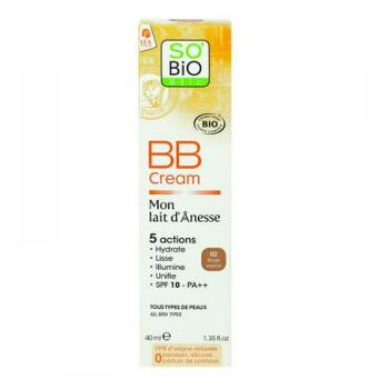 SO'BIO Bio BB krém s obsahom oslieho mlieka n ° 2 stredné béžová 40 ml