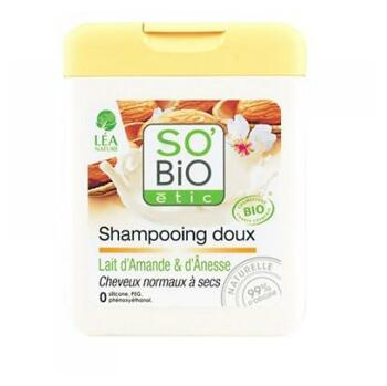 SO'BIO Bio šampón jemný s obsahom mandľového a oslieho mlieka 250 ml