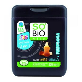 SO'BIO Bio sprchový gél na telo a vlasy pre deti cola 300 ml