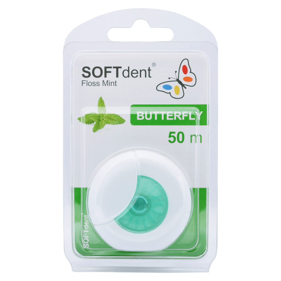Dentálna niť s mätou SOFTdent Butterfly kúpite na Mojalekaren.sk