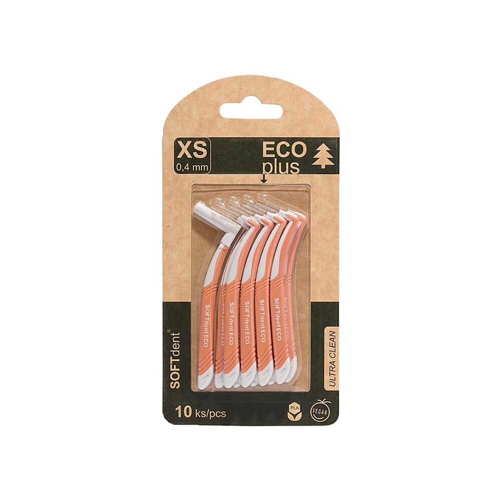 SOFTDENT ECO Medzizubná kefka zahnutá 0,4 mm 10 ks