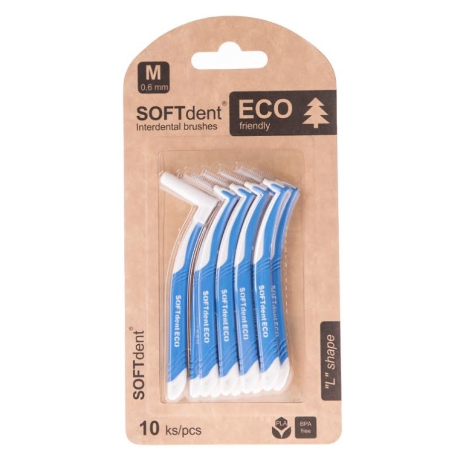 SOFTDENT ECO Medzizubné kefky zahnuté 0,6 mm 10 ks