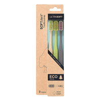 SOFTDENT ECO Zubná kefka ultrasoft 3 ks