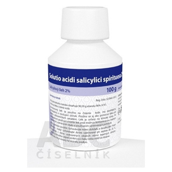 SOLUTIO acidi salicylici spirituosa 2% dermálny roztok 100 g