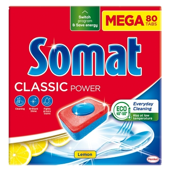 SOMAT Classic Power Tablety do umývačky Lemon 80 kusov () - Čistiace