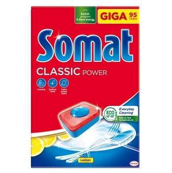 SOMAT Classic Power Tablety do umývačky Lemon 95 kusov () - Čistiace