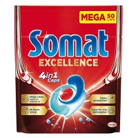 SOMAT Excellence 4in1 Kapsuly do umývačky 50 kusov