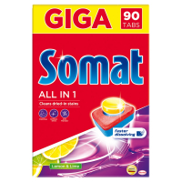 SOMAT All in 1 Giga Tablety do umývačky riadu Lemon&Lime 90 ks