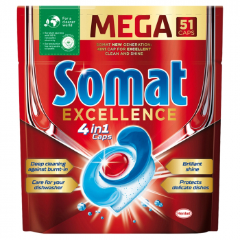 SOMAT Mega Excellence Tablety do umývačky riadu 51 ks