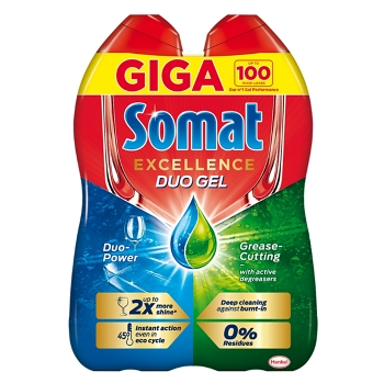 SOMAT Giga Excellence gel Greas 2 x 900 ml
