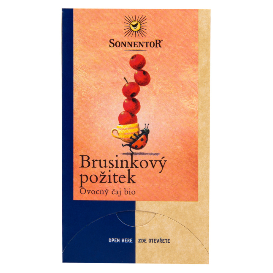 E-shop Brusnicový pôžitok bio čaj porc. dvojkomorový 54g (18sáčků)