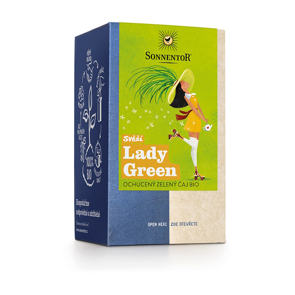SONNENTOR Čaj svieže lady green BIO 18 sáčkov