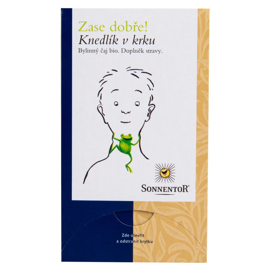 E-shop SONNENTOR Knedlík v krku - bio bylinný porc.čaj dvojkomorový 27 g