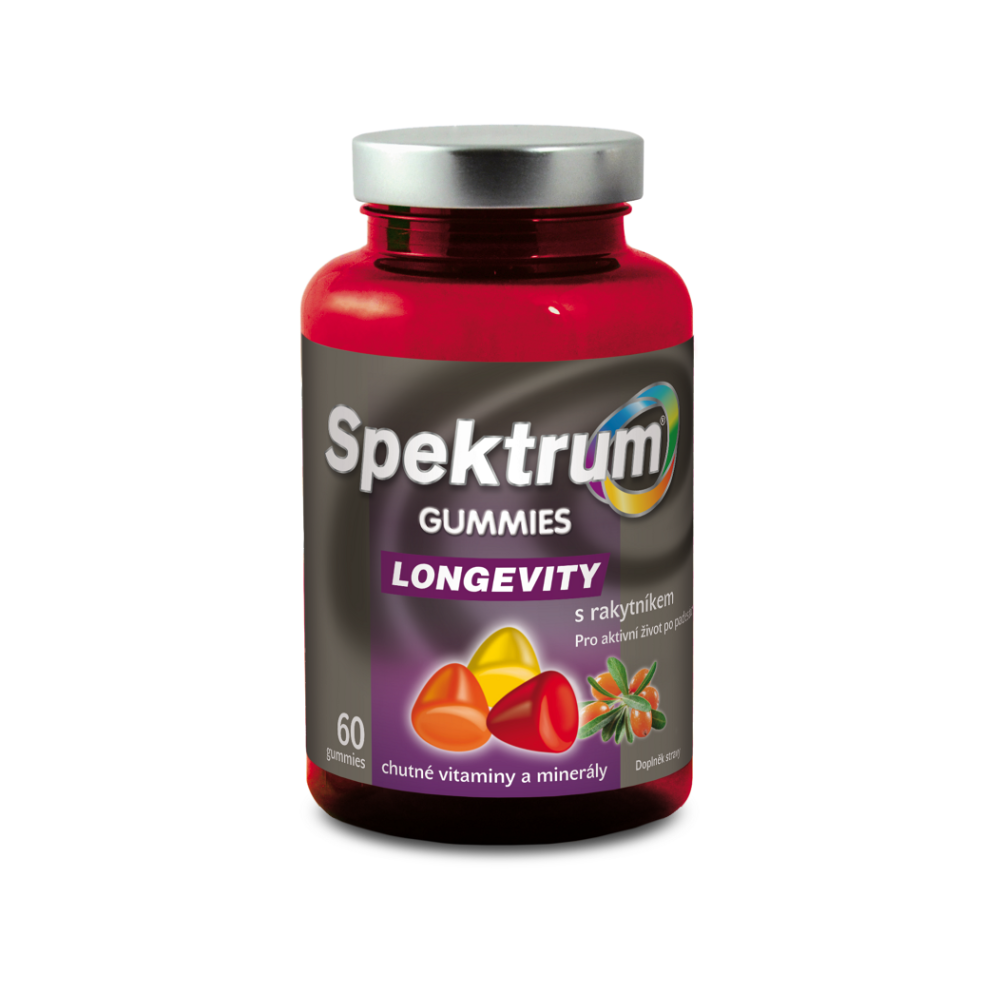 SPEKTRUM Gummies Longevity 50+ žuvacie tablety na podporu imunitného systému 60 ks