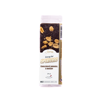 SPUNTINO Tyčinka čokoládový karamel s arašidmi 50 g, expirácie 30.06.2024