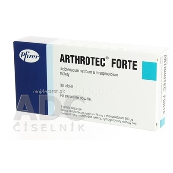 ARTHROTEC FORTE tbl flm 75 mg/200 µg (blis.PA/Al/PVC) 1x30 ks (Lieky na predpis)