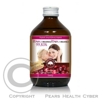 PA Brusnicová šťava 99,83 % 300 ml (Močové ústrojenstvo a pohlavné orgány) - Prírodné