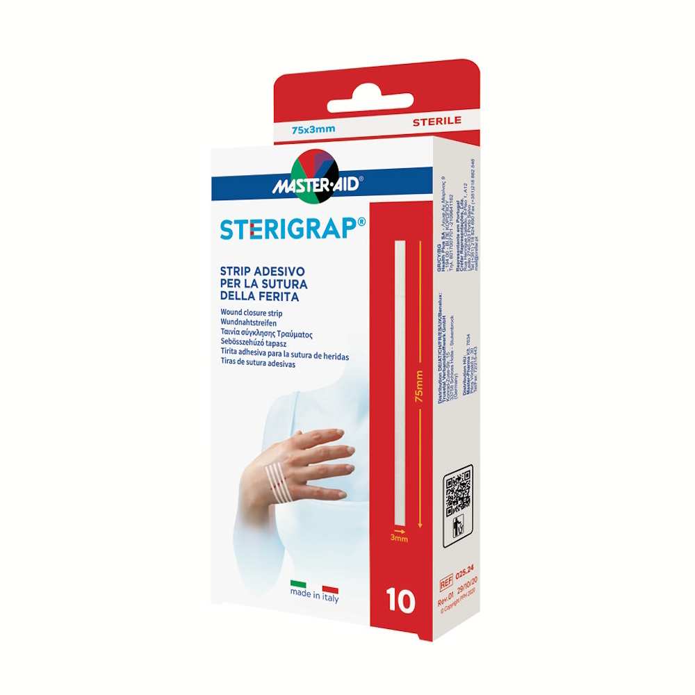 MASTER AID Sterigrap Náplasťové stehy sterilné 75 x 3 mm 10 kusov kúpite na Mojalekaren.sk