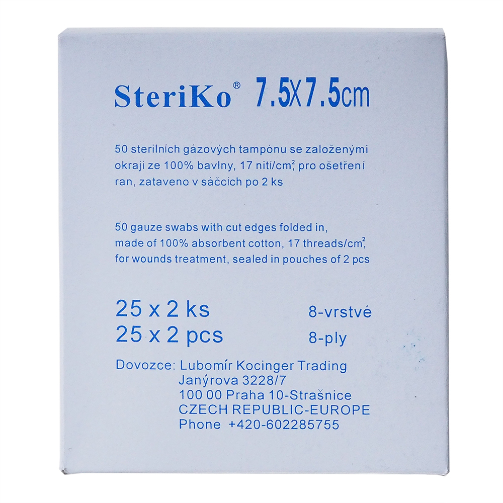 E-shop Gáza kompr.ster.Steriko 7.5x7.5/25x2 8 vrstev
