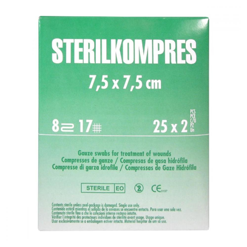 STERILKOMPRES 7.5x7.5cm 25x2 ks