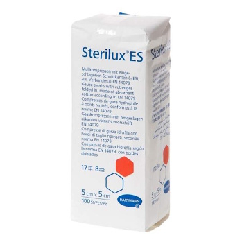 Gáza kompr.nesterilná STERILUX 5 X 5 cm 13 100 KS (Krytie a hojenie rán) - Nesterilné