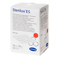 STERILUX ES Gáza kompresná nesterilná 7,5 × 7,5 cm 17 vlákien 100 ks