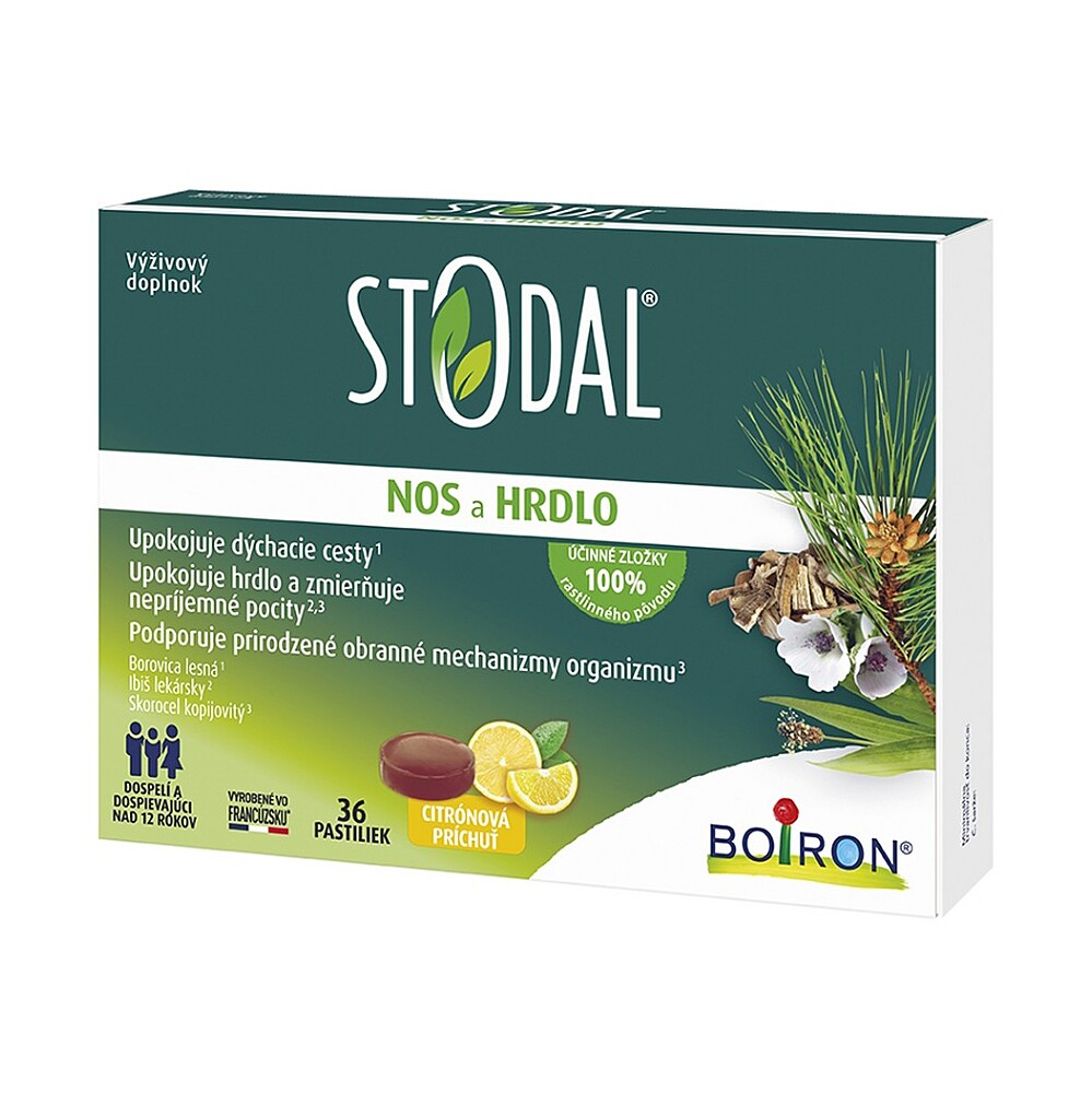 STODAL Nos a hrdlo pastilky citrónová príchuť 36 kusov kúpite na Mojalekaren.sk