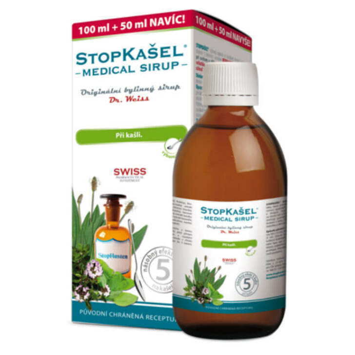 Dr.Weiss STOPKAŠEL Medical sirup sirup pri zápale v krku a ústnej dutine 150 ml kúpite na Mojalekaren.sk