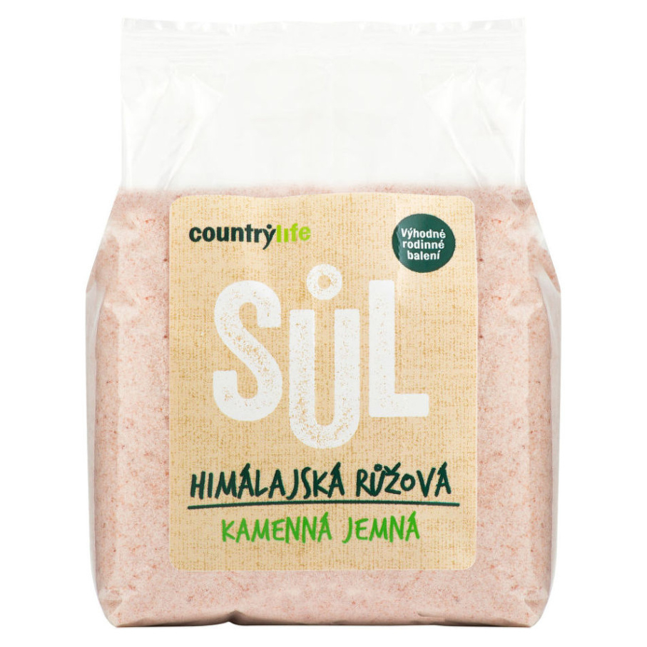 COUNTRY LIFE Soľ himalájska ružová jemná 1 kg