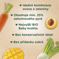 SUNAR Ovocné vrecko mango, marhuľa, mrkva, fenikel BIO 100 g