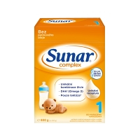 SUNAR Complex 1 Počiatočné dojčenské mlieko od 0 - 6 mesiacov 600 g