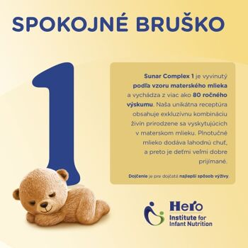 SUNAR Complex 1 Počiatočné dojčenské mlieko od 0 - 6 mesiacov 600 g