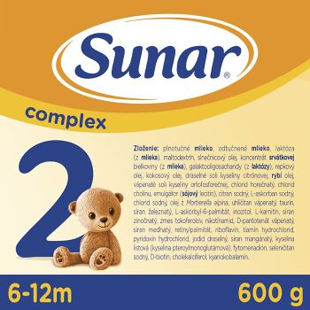 SUNAR Complex 2 Pokračovacie batoľacie mlieko od 6 mesiaca 600 g