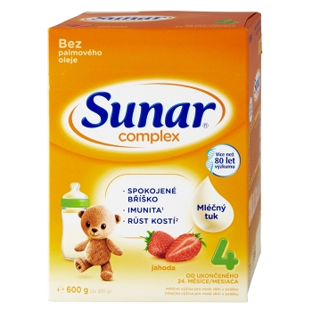 SUNAR Complex 4 batoľacie mlieko jahoda od 24 mesiacov 600 g